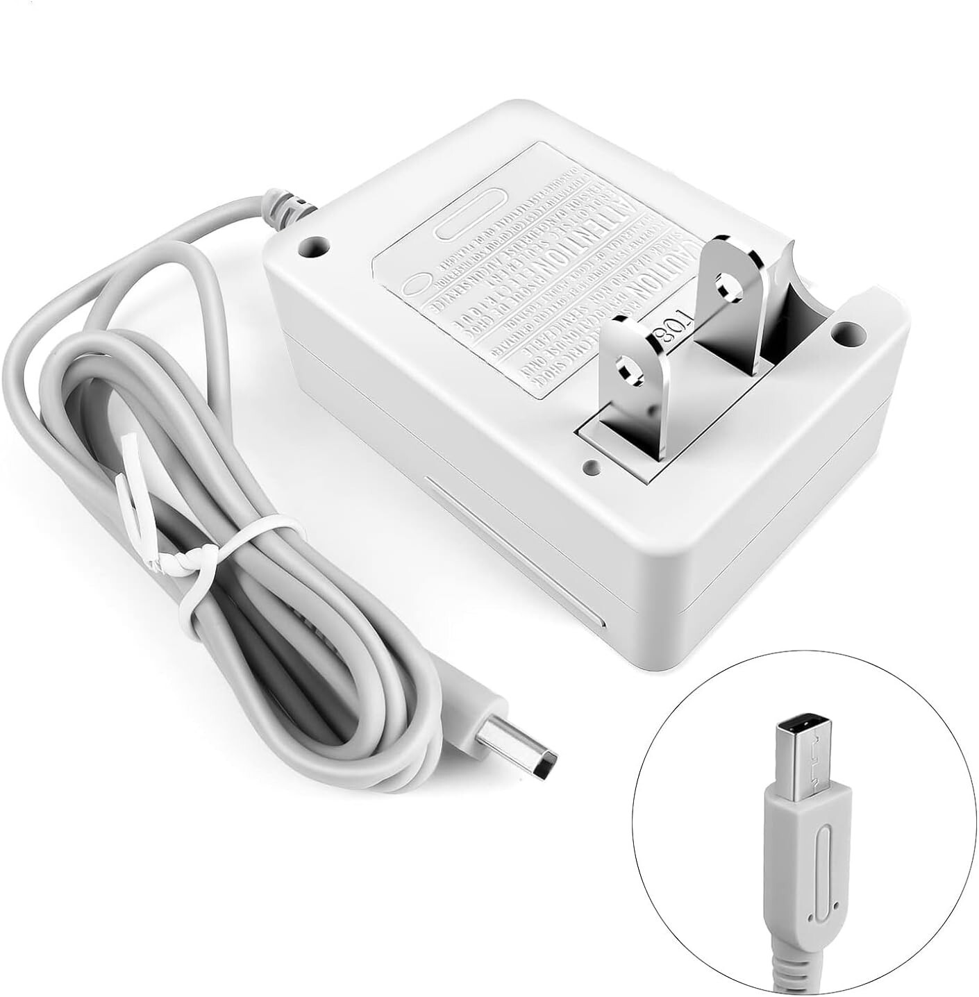 2-Pack 3DS & Dsi Charger Compatible with Nintendo, Foldable Plug
