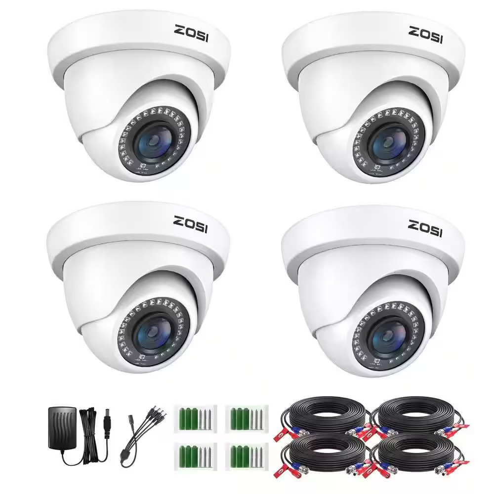 1080P Wired Home Security Cameras Compatible with All TVI DVR, for Outdoor and I