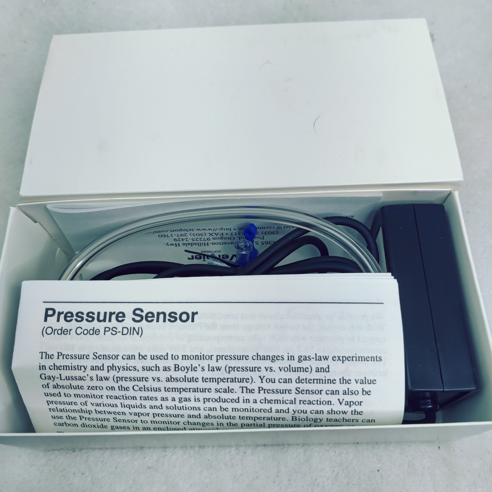 Vernier Gas Pressure Sensor PS-DIN New Open Box
