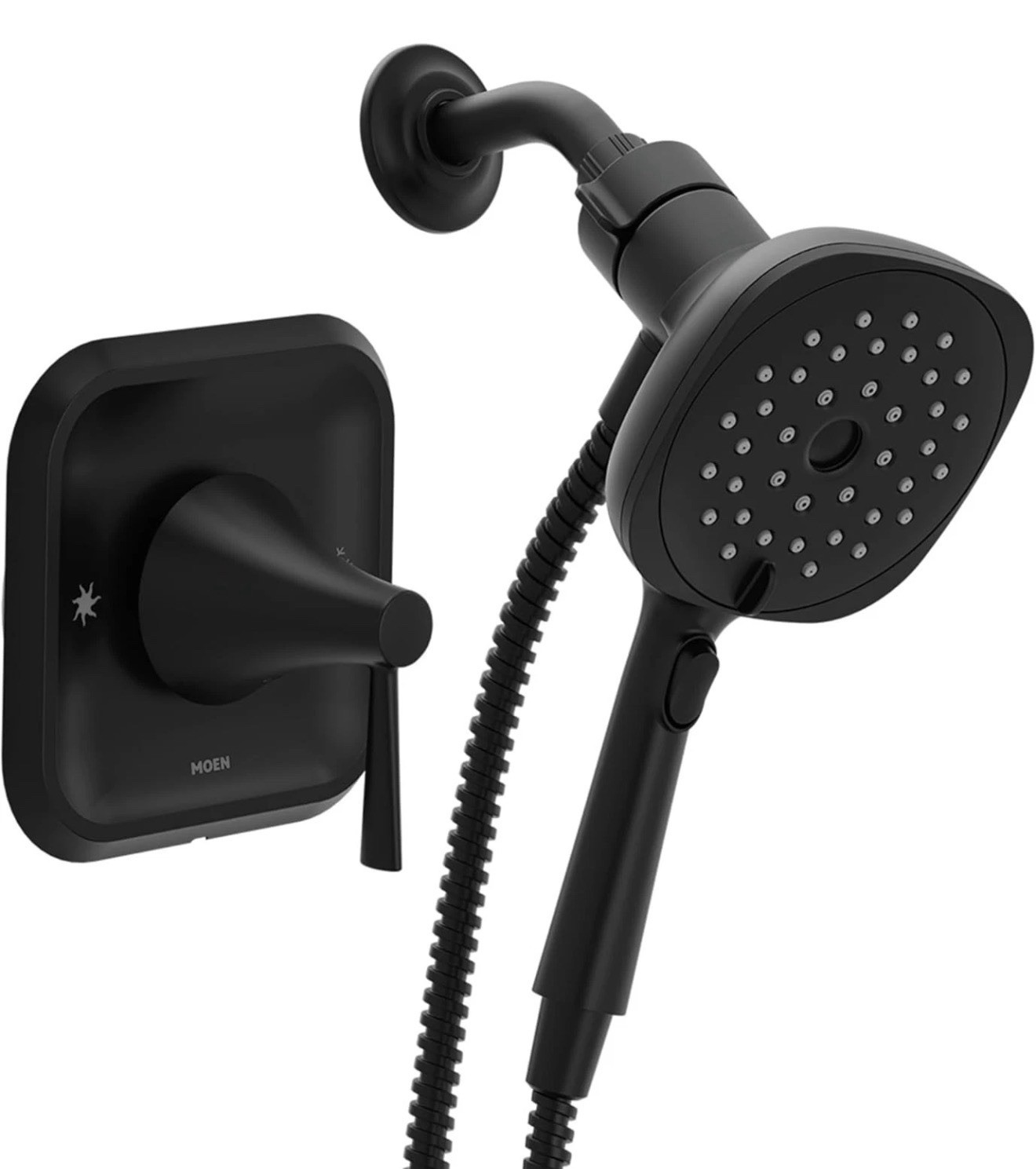 Moen Ronan 82023BL Posi-Temp Modern Shower Faucet W/ Rain Shower -Matte Black