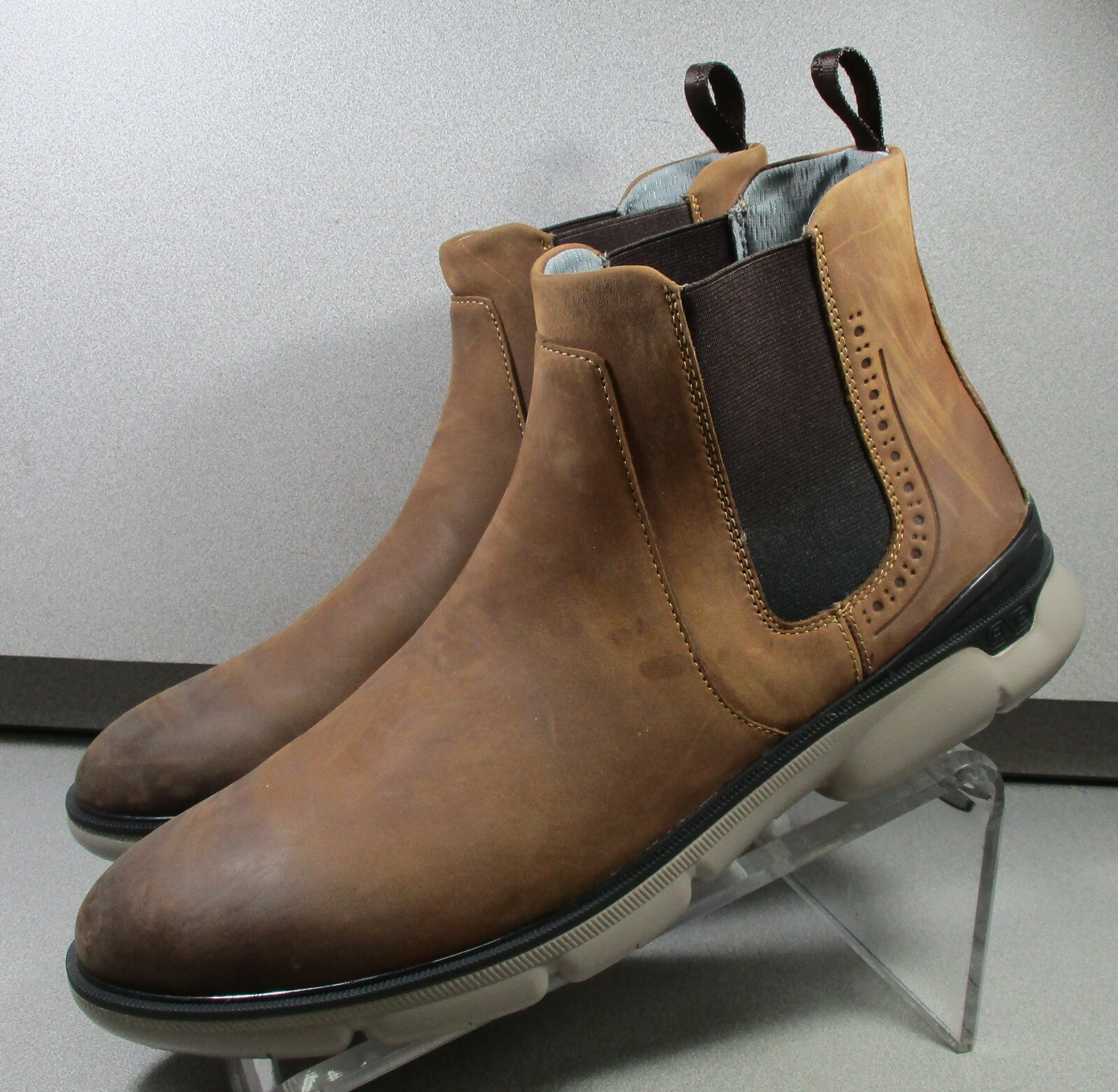 204520 MSBT50 TANNER MEN'S SHOES 12 M TAN OILED LEATHER PULL ON JOHNSTON&MURPHY