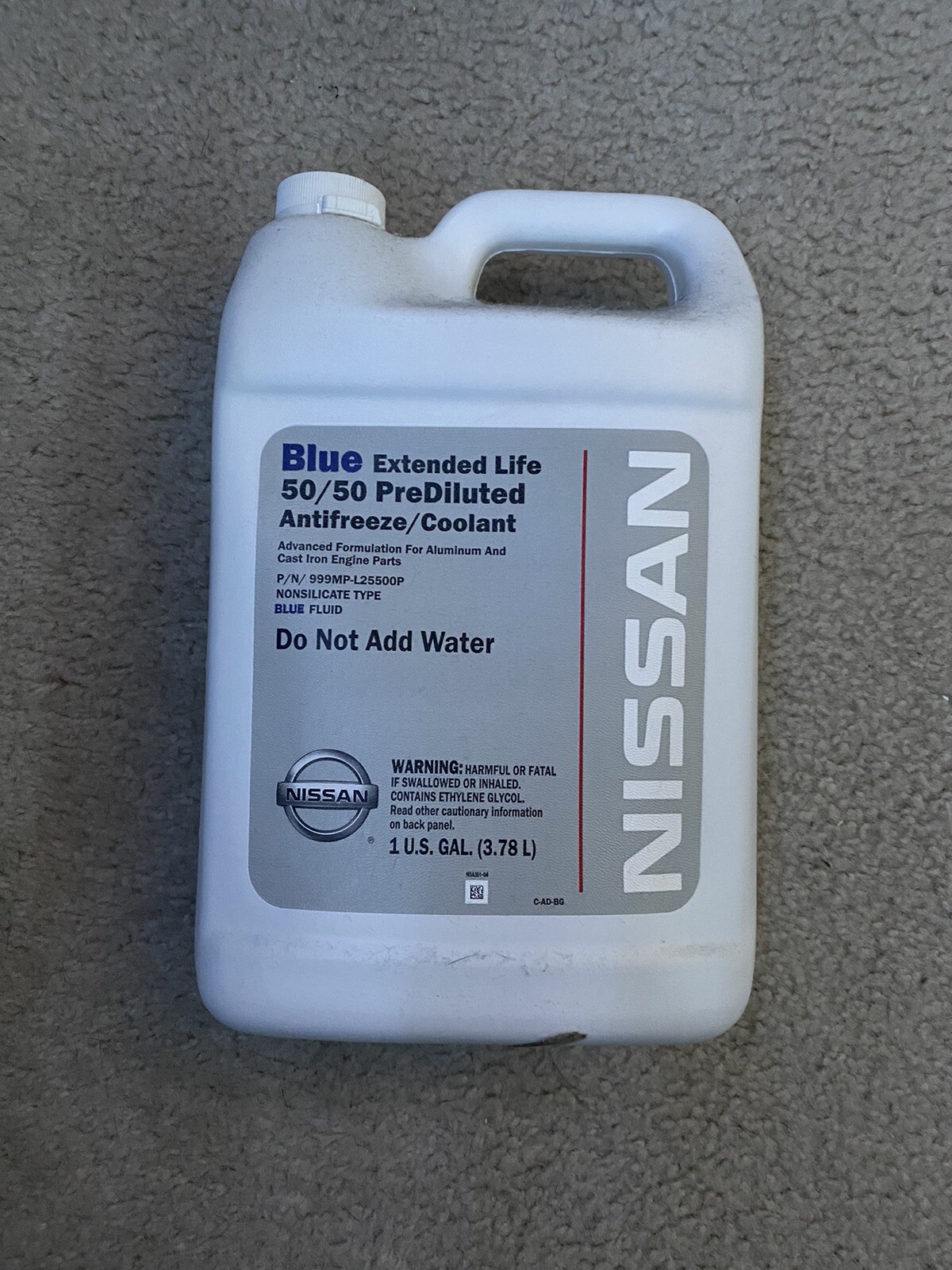 GENUINE OEM Nissan Blue Extended Life Antifreeze/Coolant 1Gallon (999MP-L25500P)