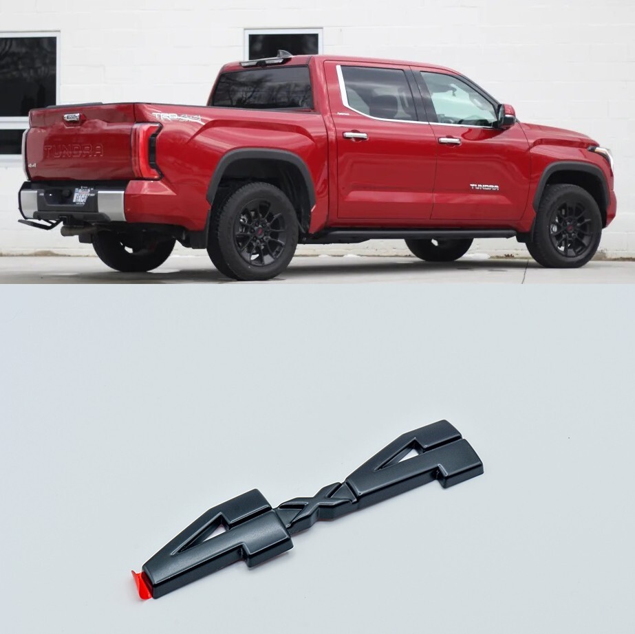 2022-2026 TUNDRA "4X4" Matte BLACKOUT EMBLEM OVERLAYS OEM TOYOTA
