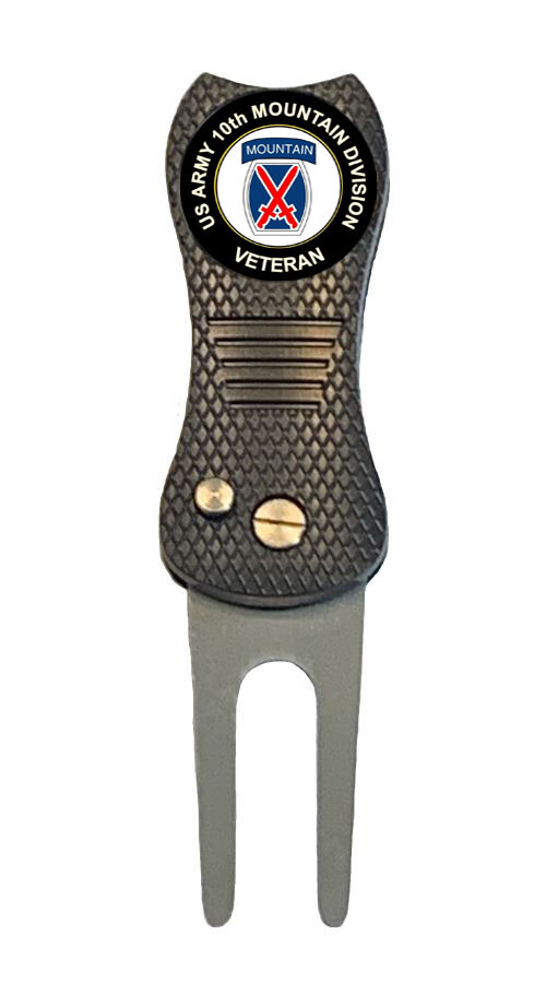 US Army 10th Mountain Division Golf Ball Marker + Switchblade Divot