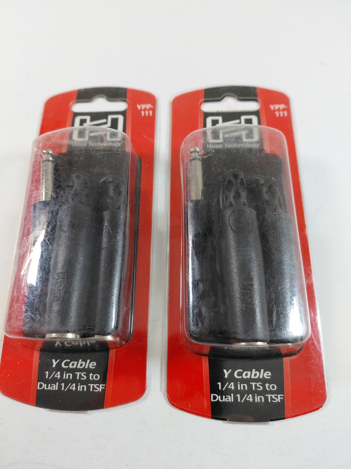 Hosa Technology YPP-111 Y Cable 1/4" TS Male to Dual 1/4" TSF Female Adapter