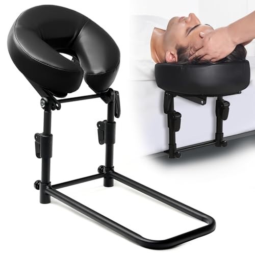 Adjustable Massage Headrest for Bed & Table, Face Down Pillow for Home Use, Blac