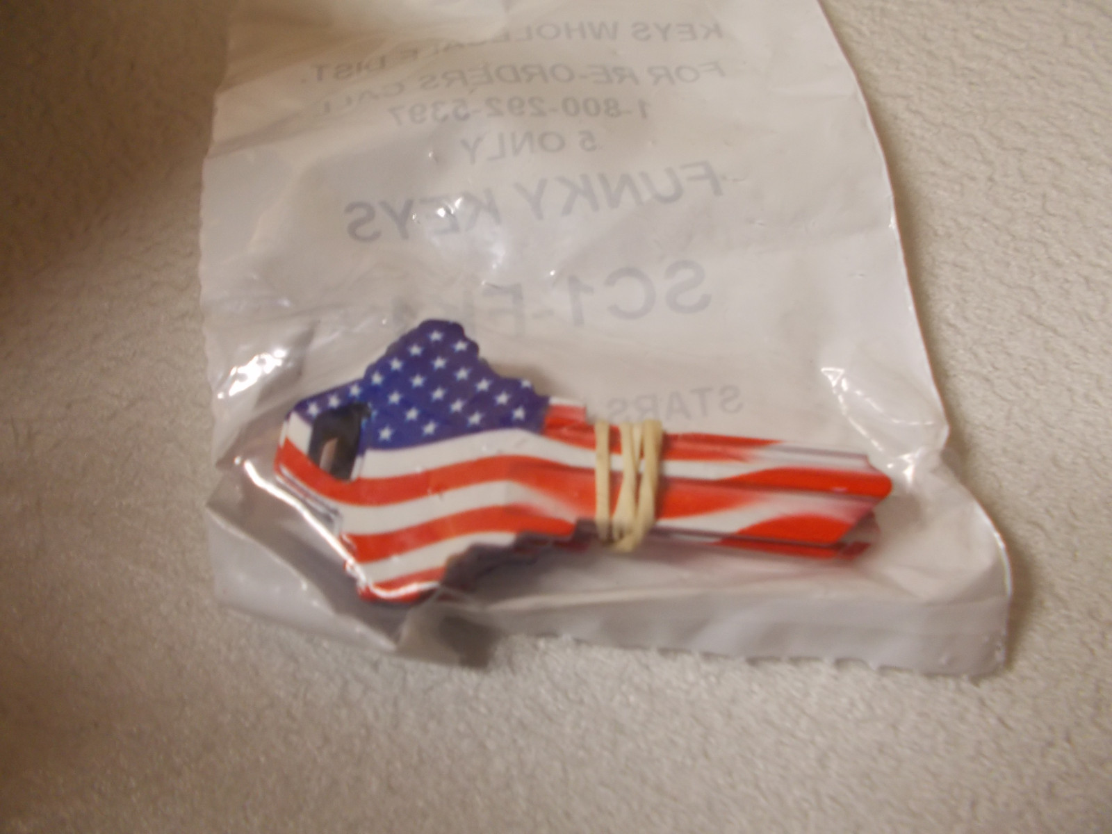 Lot of 5 Funky Keys "Stars N Stripes" SC1-FK1