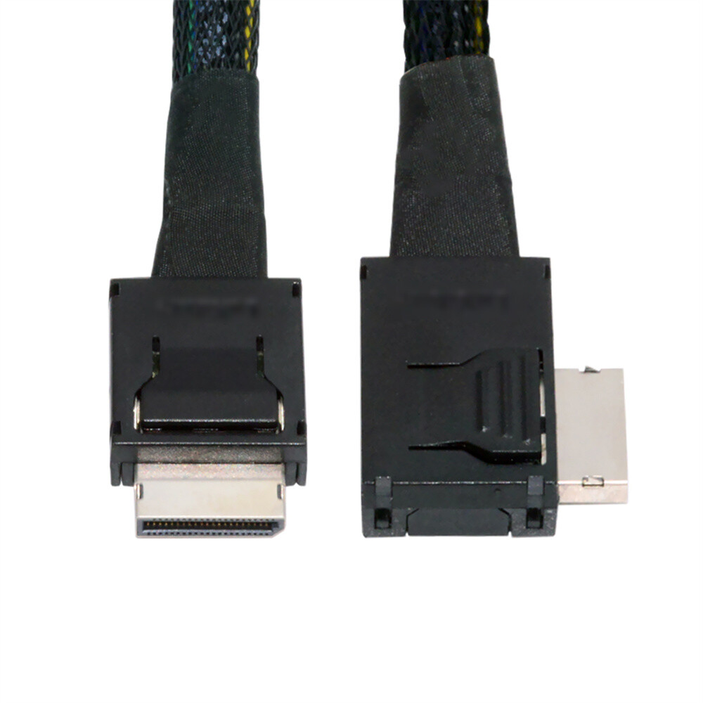 PCIe 4.0 SFF-8611 4i to SFF-8611 OcuLink Angled Data Active Cable for eGPU SSD
