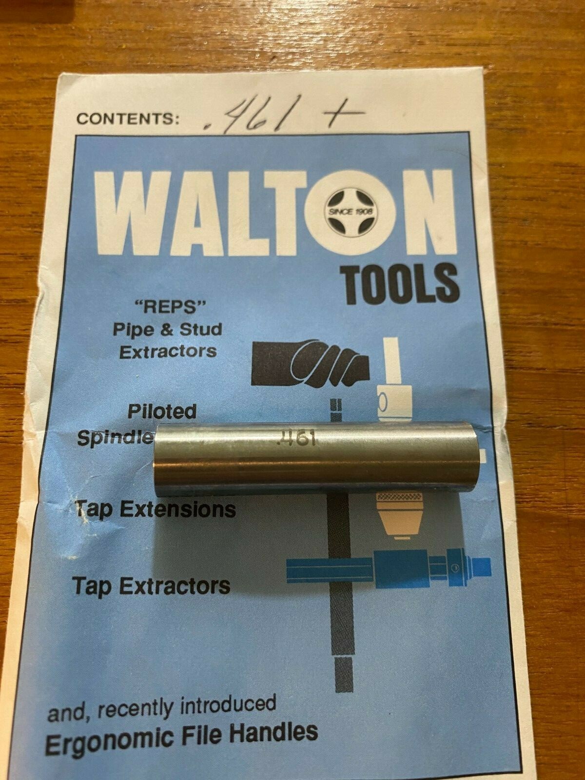 Walton Company Plug Gage - .461+   Qty.1 - Brand New!!