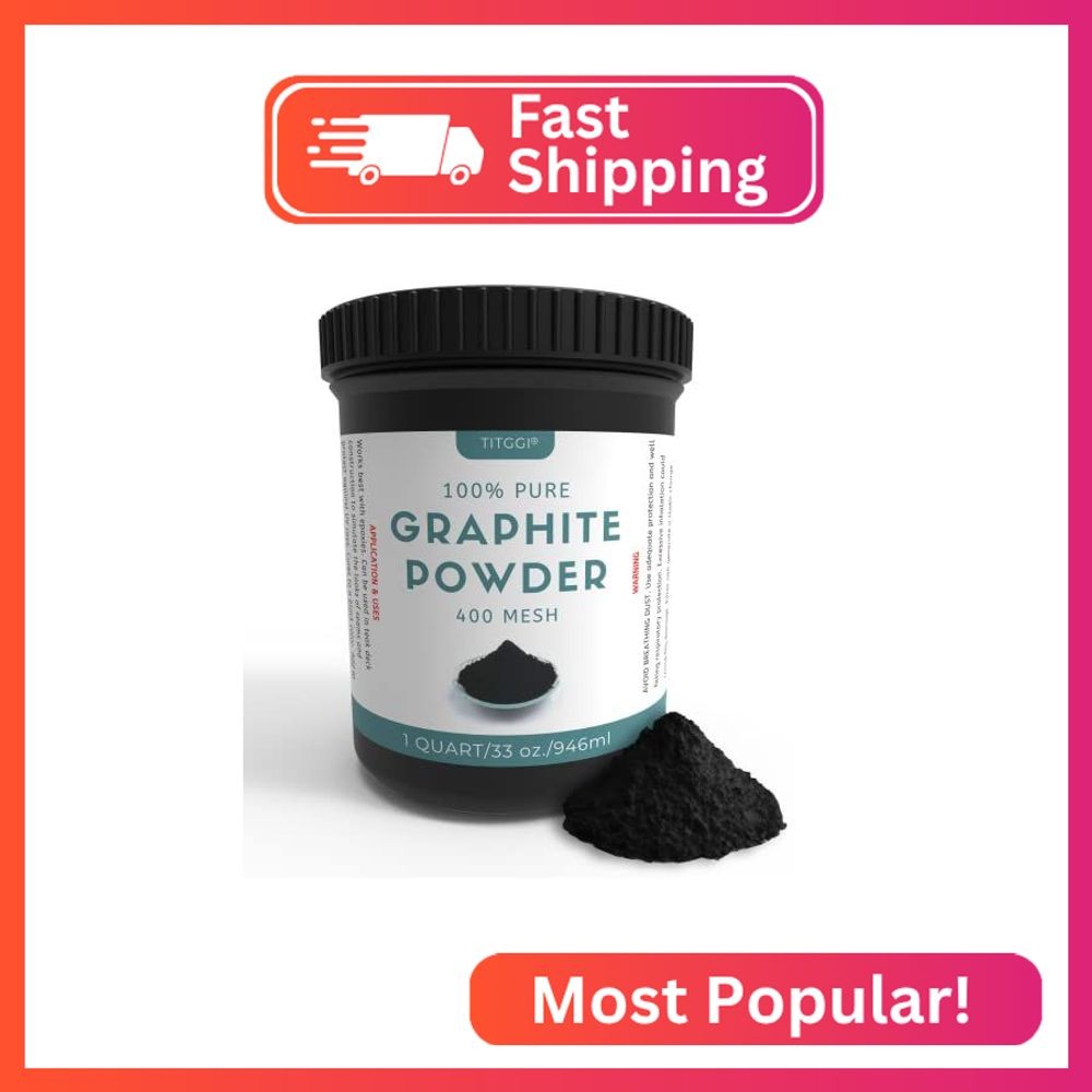 1 Quart Ultra-Fine Pure Graphite Powder - Premium Dry Powdered Graphite for Lock