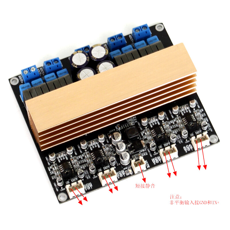 TPA3255 Four-Channel High-Power Digital Class D Power Amplifier Board