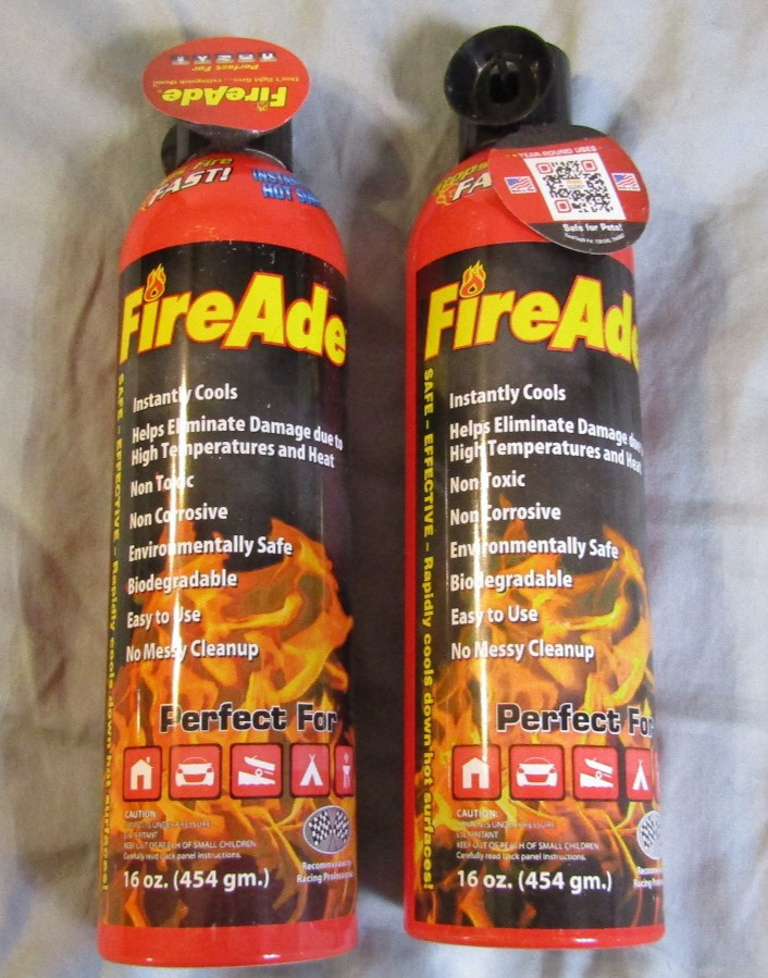 FireAde ,2-PACK 16oz EACH Non-Toxic Fire Extinguisher Cooling Clean Safety Spray