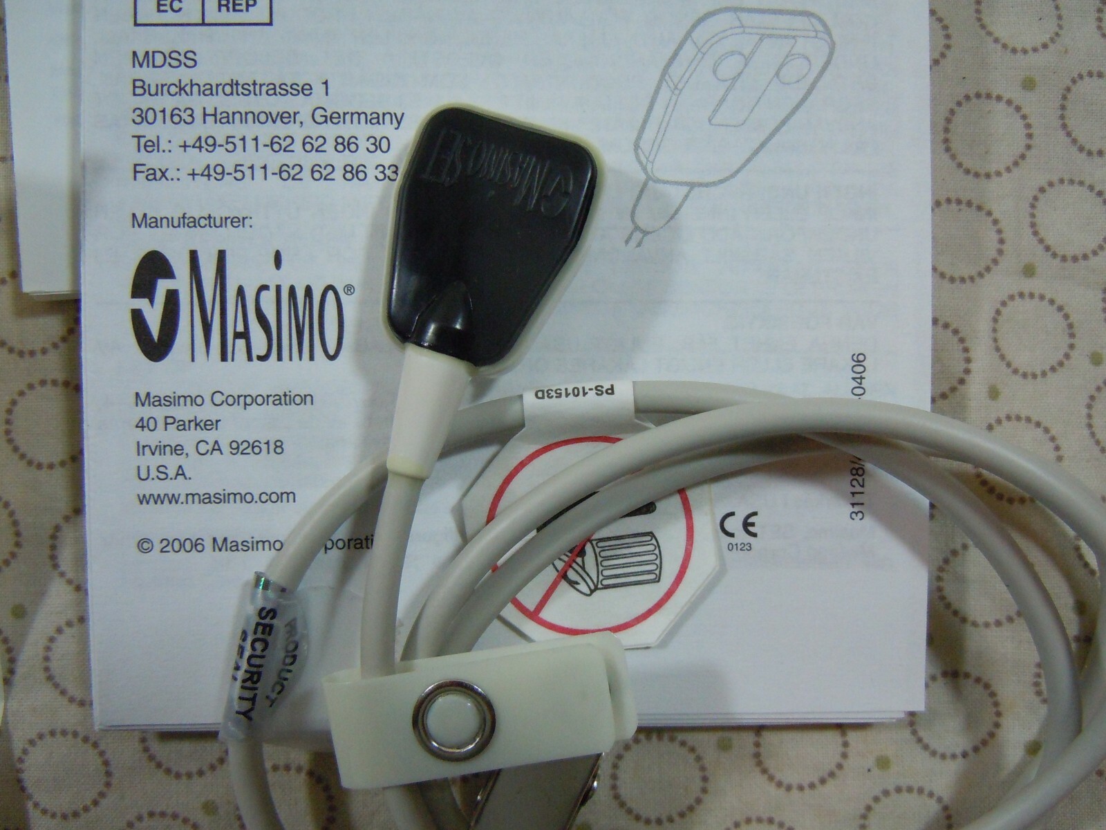NEW MASIMO LNOP TF-I SPO2 TRANSFLECTANCE SENSOR REF. 1793 - 15783.