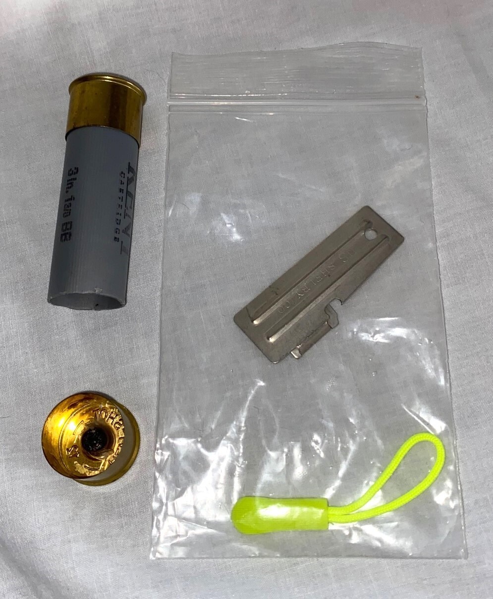 P-38 P38 Can Opener & DIY 12 ga. shell waterproof Match Container camping stuff