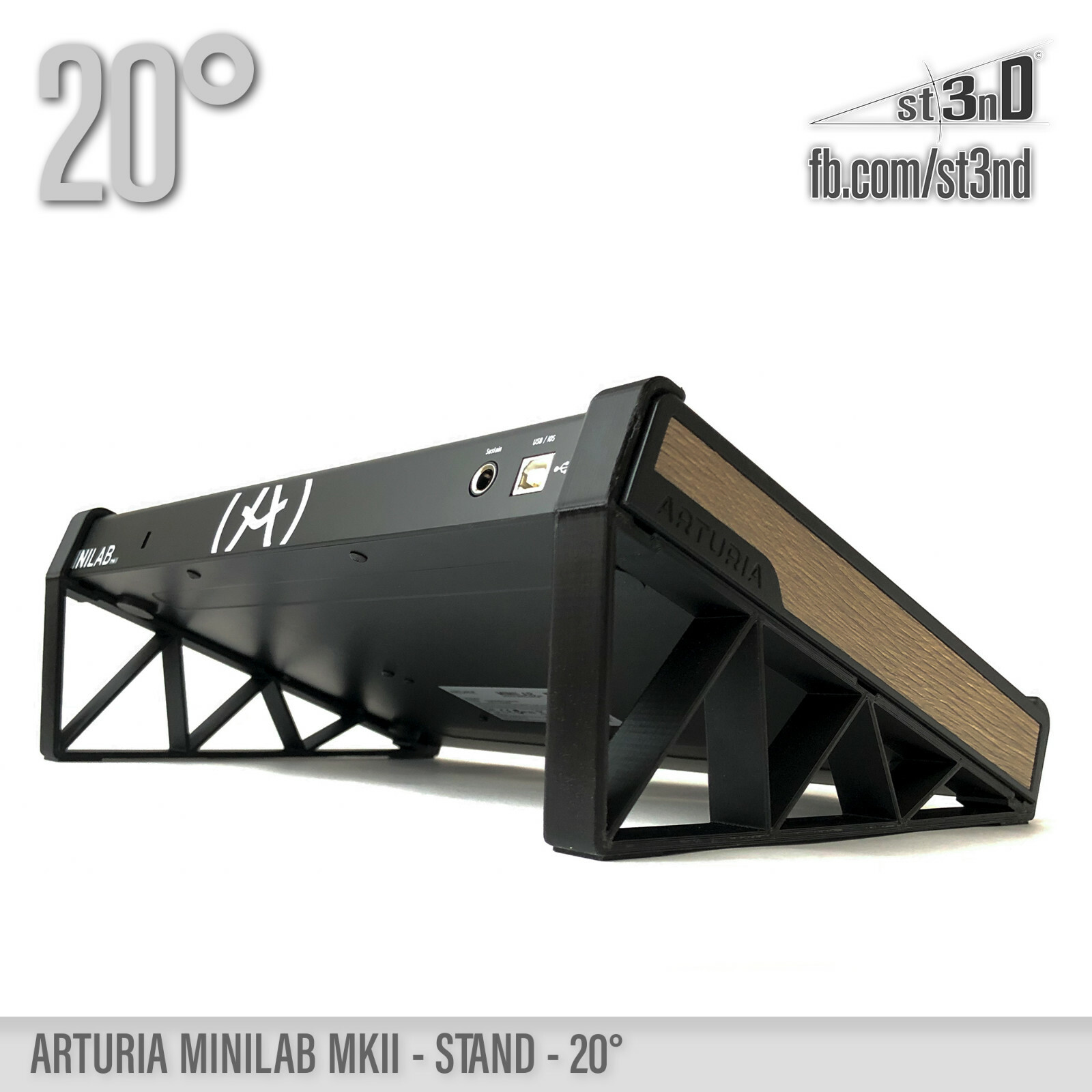 ARTURIA MINILAB MKII STAND - 20 degrees - 3D printed- 100% Buyers Satisfaction