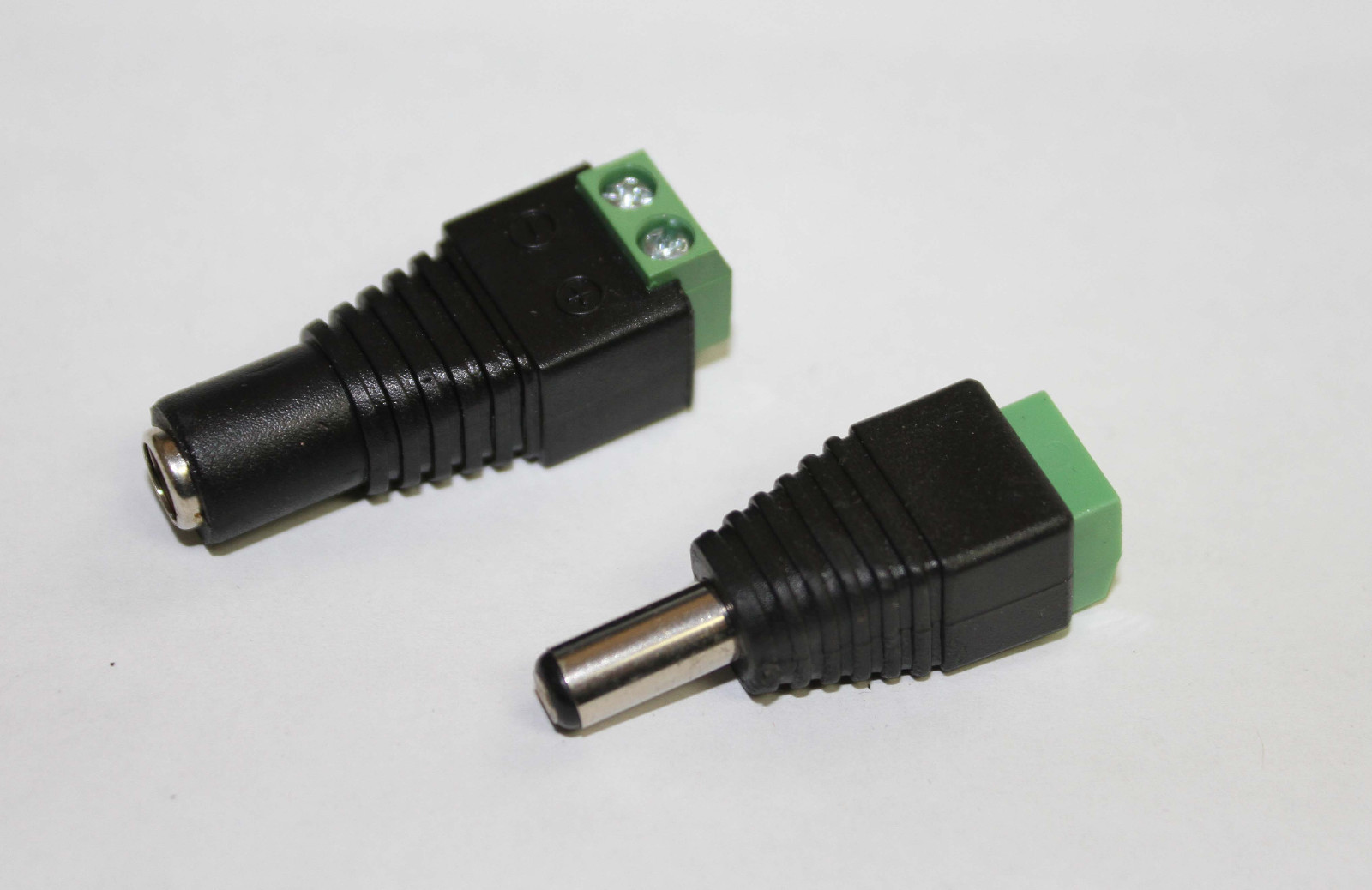 Pack of (10) DC Male (10) DC Female 2.1mm Power Jack Connectors for CCTV Camera
