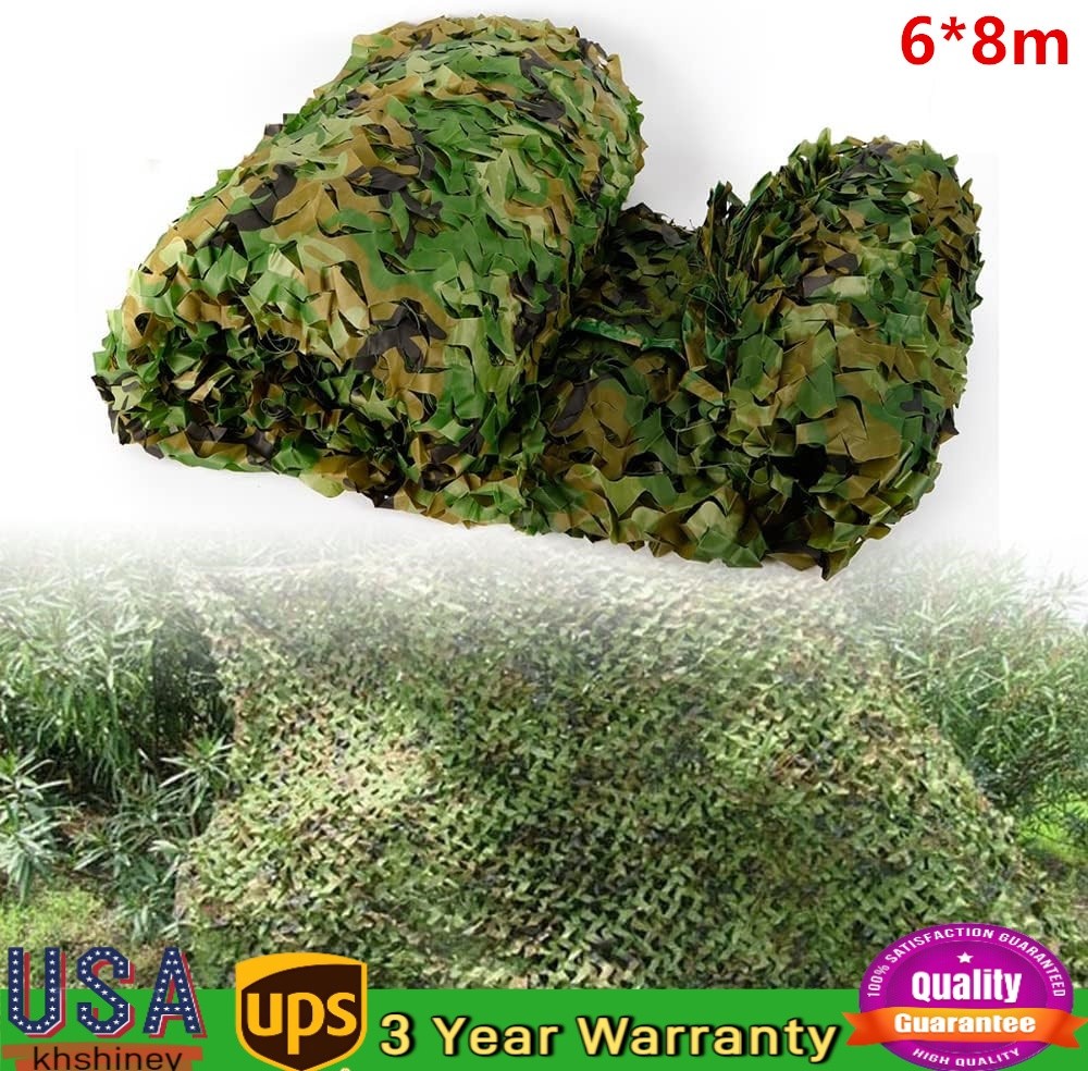 New 6X8m Camouflage Net Hunting Army Camping Camo Large Tactical Netting Cover