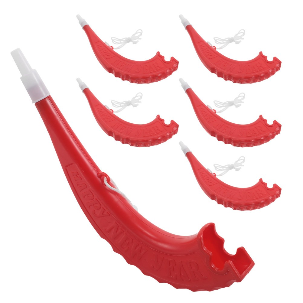 6pcs Shofar Horn: 8.6" Cheering Trumpet Noise Makers For Soccer Football Fans -