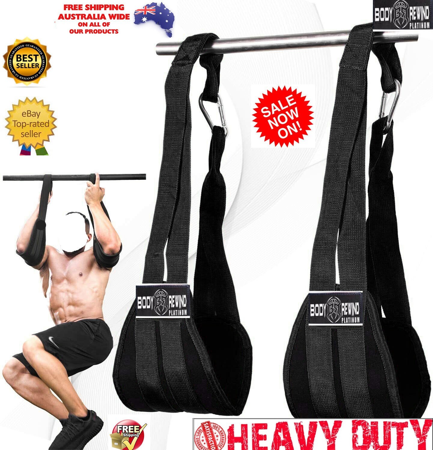 Best Ab Hanging Straps Up Fitness Pull Abdominal Muscle Building Arm Support