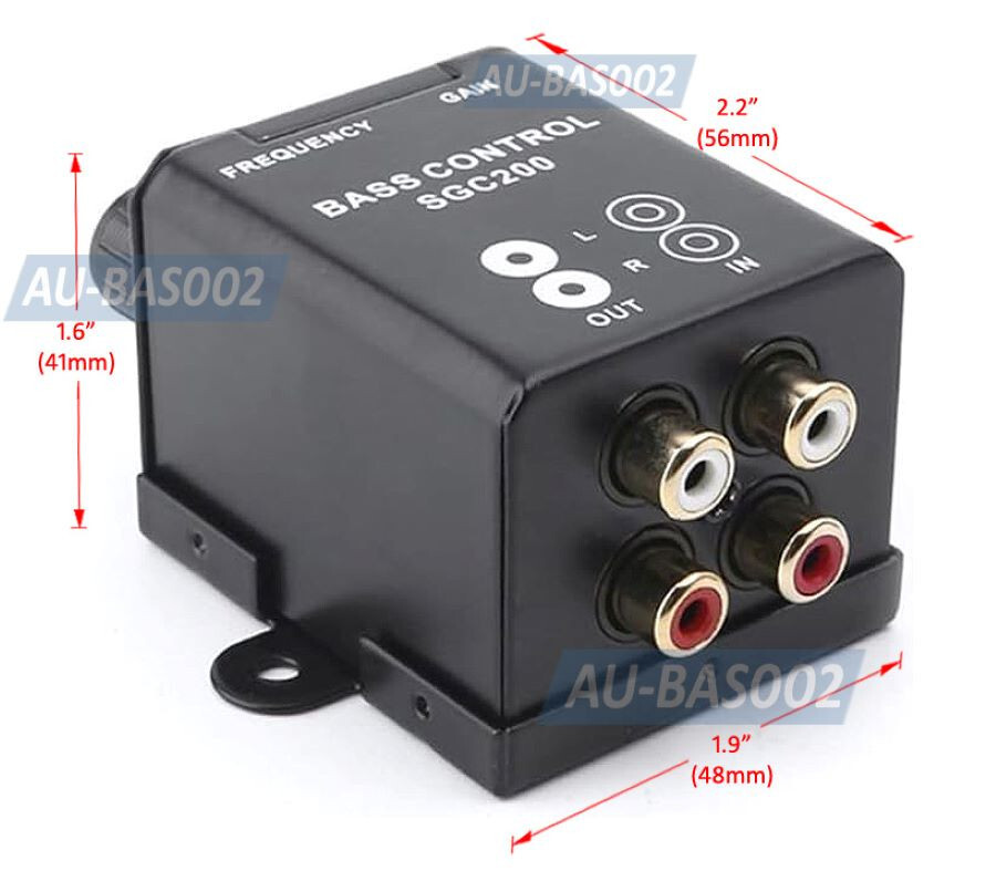 RCA Bass Audio Level Controller – Inline Volume Control Knob for Subwoofers
