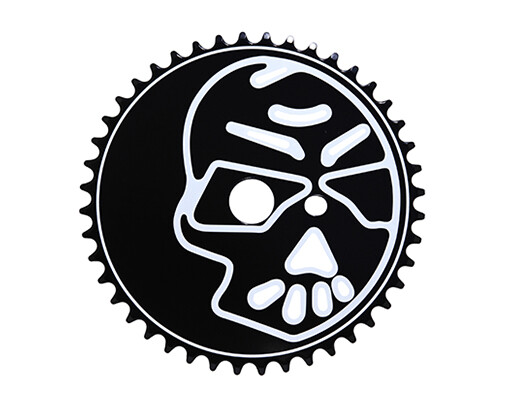 bike STEEL BICYCLE SPROCKET SKULL 1/2X1/8X44T BLACK/WH. bike part, bicycle part,