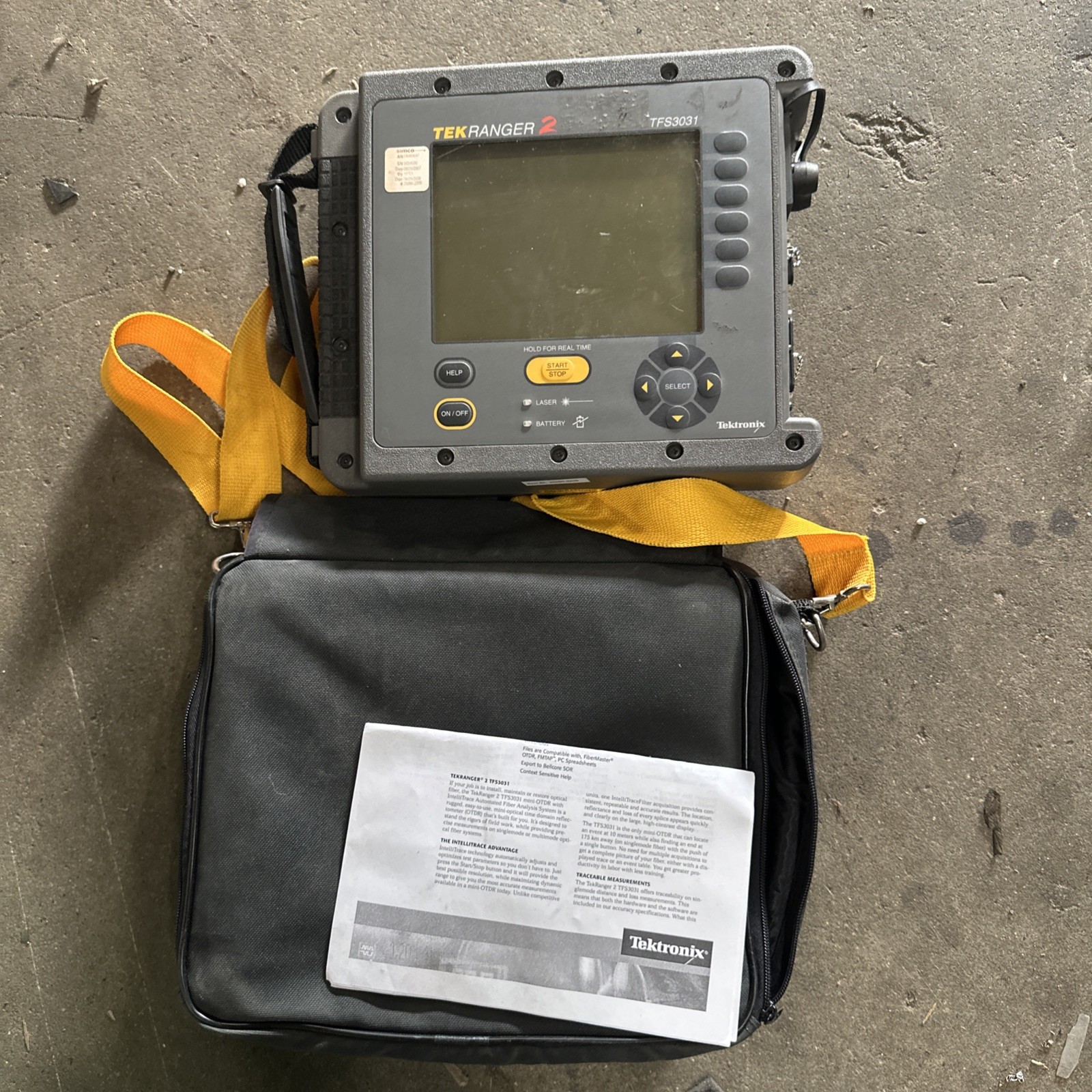 TEKTRONIX TEKRANGER 2 TFS3031- Optical Time Domain Reflectometer- W/ Case