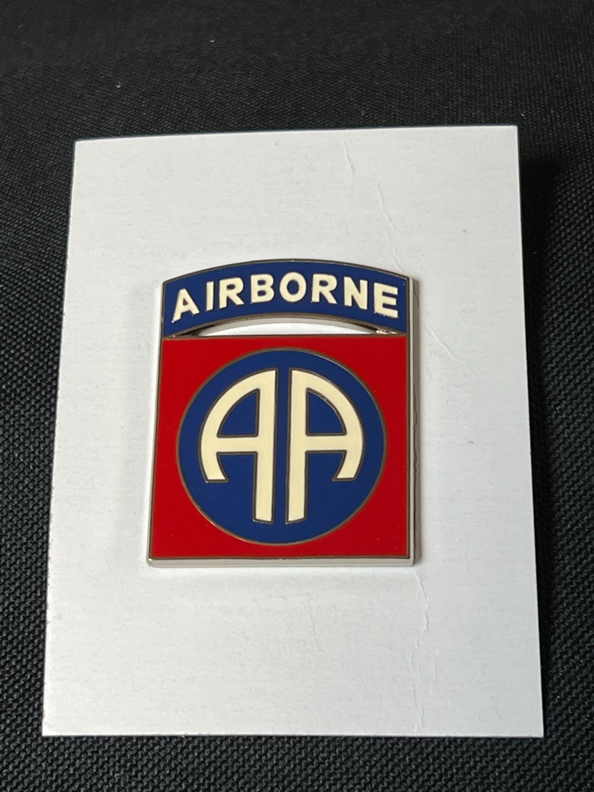 US ARMY 82ND AIRBORNE DIVISION COMBAT SERVICE BADGE (CSIB) MEASURES 2 INCHES