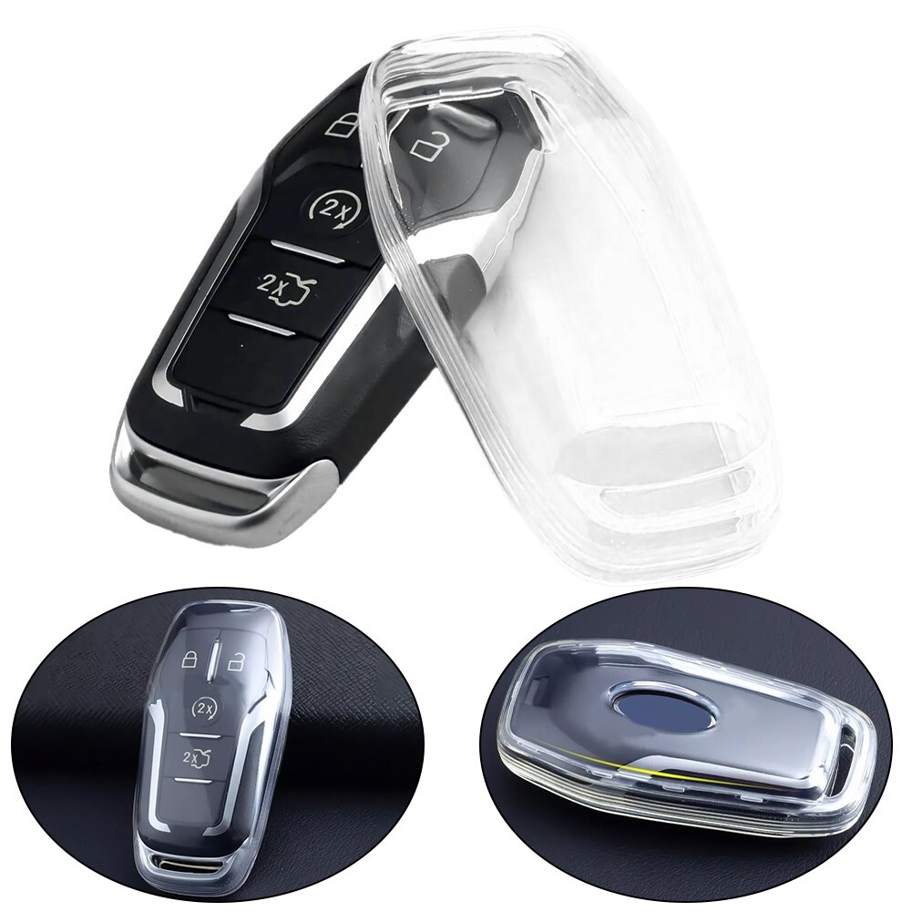 Transparent Clear Key Cover Case Holder For Ford For Mustang For Edge Part