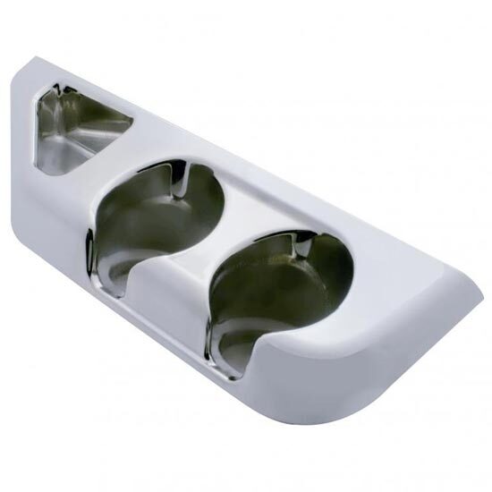 United Pacific 41907 - Chrome Plastic Center Cup Holder Panel For Freightliner