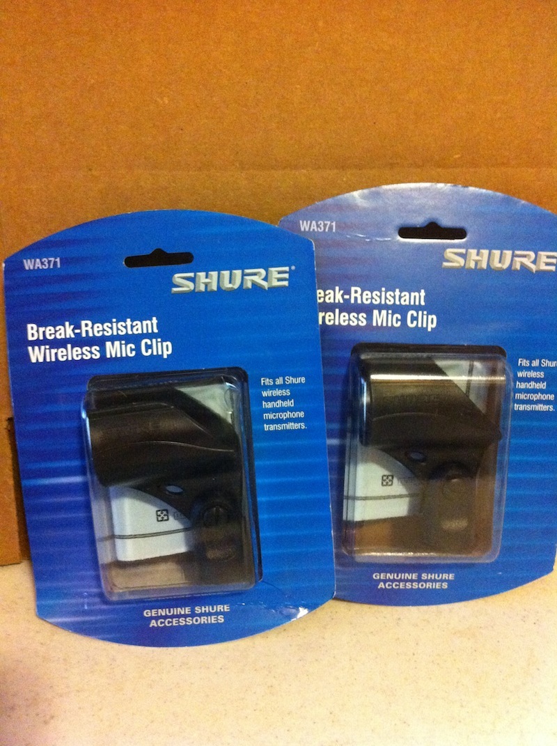 TWO PACK! Ships Free! Shure WA371 (Mic Clip for Handheld Wireless Transmitter TX