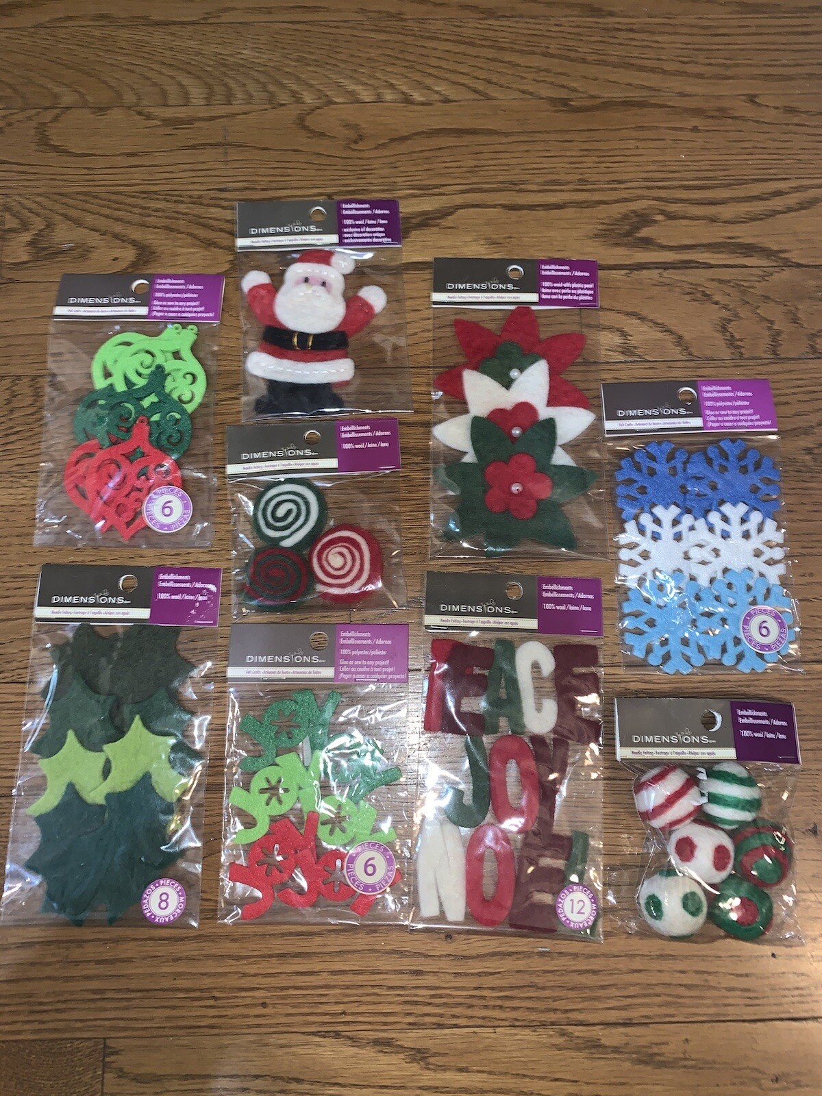 Christmas Embellishment Dimensions Needle Felting 100% Wool