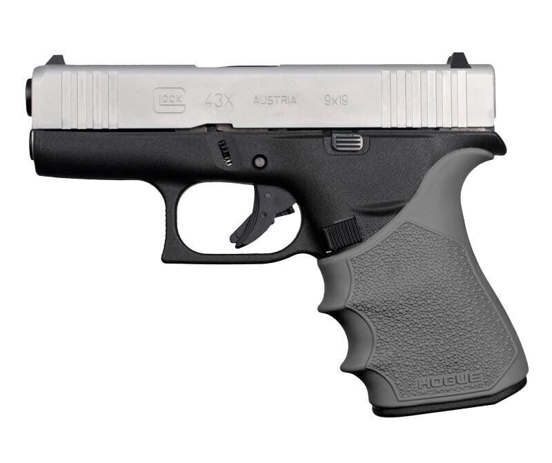 Hogue HandAll Beavertail Grip Sleeve Fits Glock 43X 48 Slate Grey Rubber