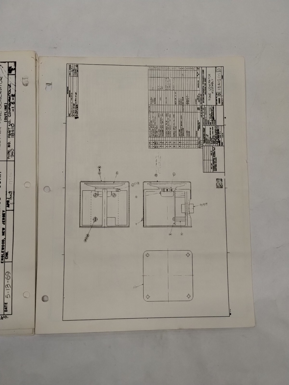 Intercontinental Dynamics 940-18410 Tone Generator Operation & Service Instruct.