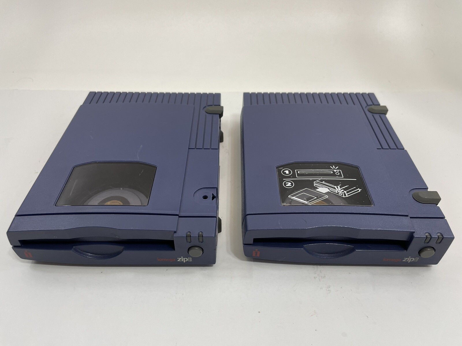 Lot of 2 - iOmega Zip 100 Zip Drive Z100P2 Drives Only, No Cords