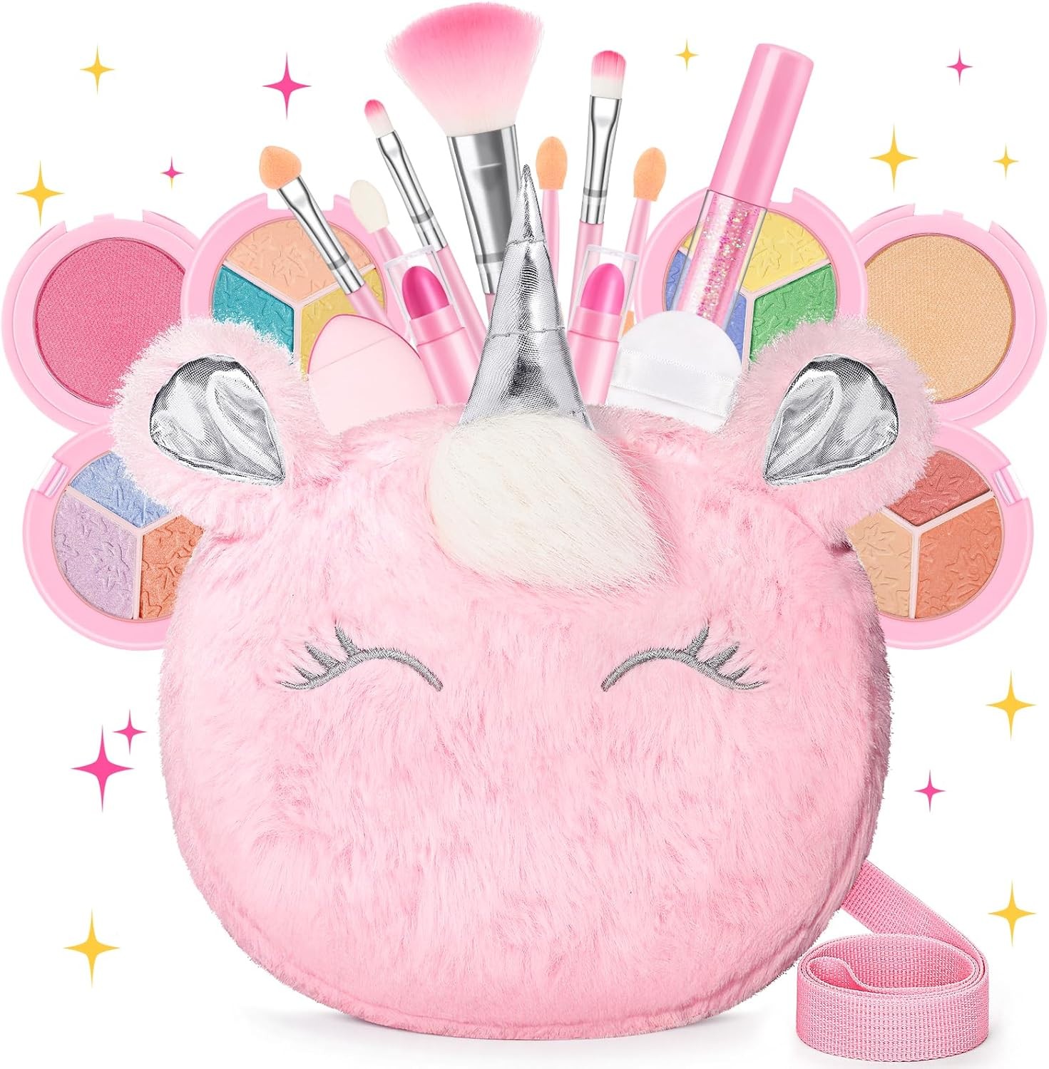 Kids Real Makeup Kit for Girls 3-10 Years Old : Washable Non Toxic Make Up...