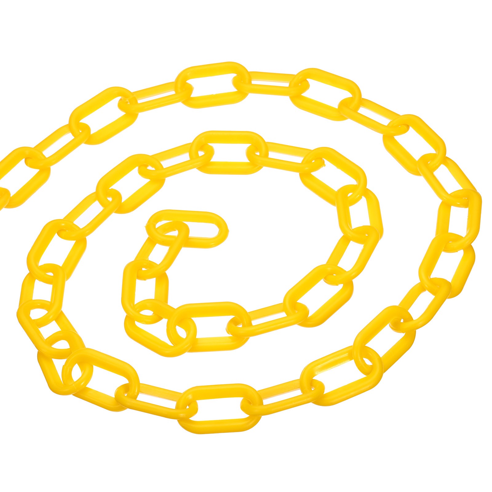 20Ft Plastic Barrier Chain Safety Barrier Chain Plastic Chain Links Yellow