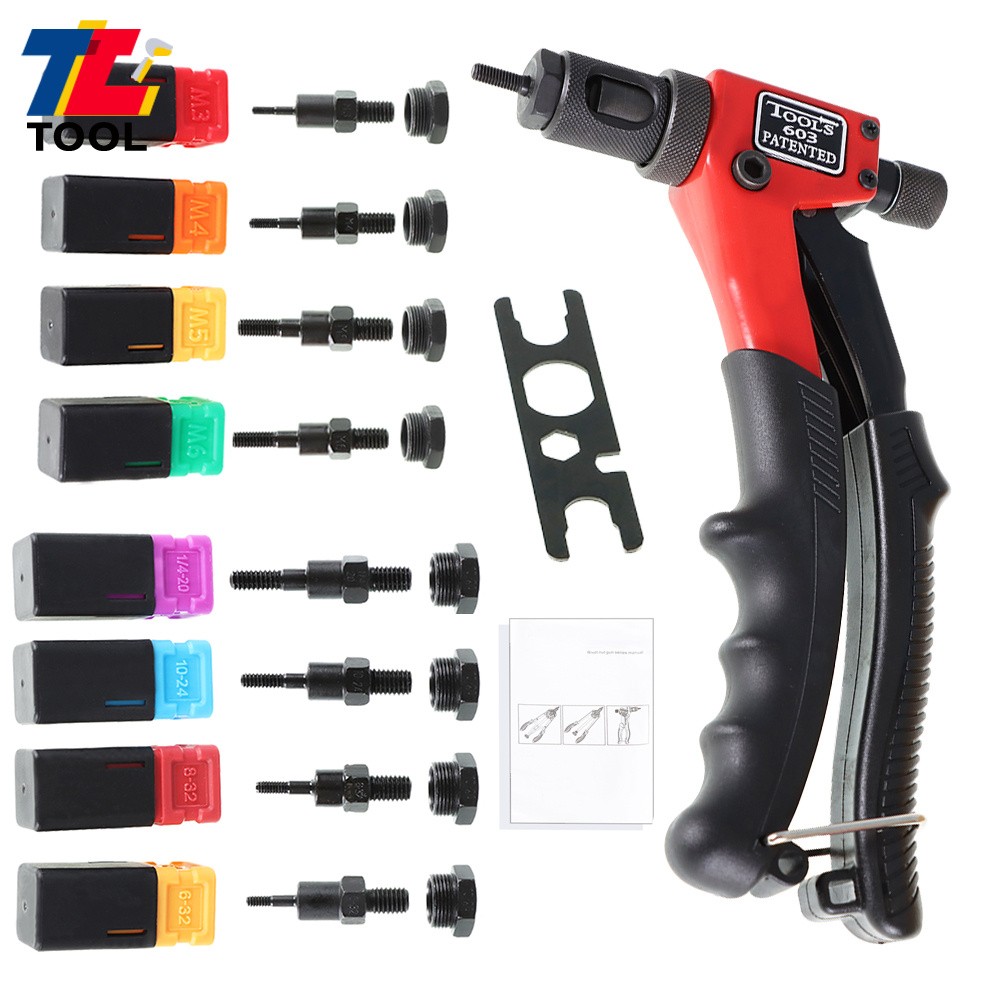8" Rivet Tool Rivet Gun Kit Rivnut Thread Setting Tool Nut Setter Nutsert Metric