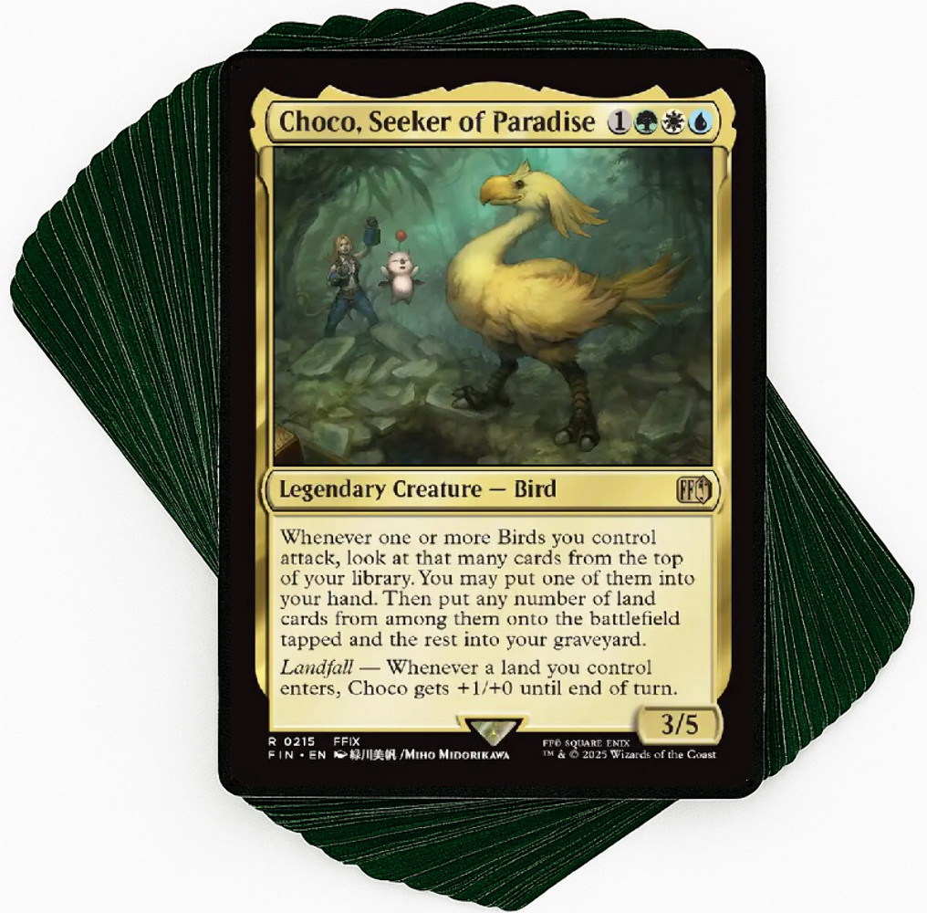 ***Custom Commander Deck*** Choco, Seeker of Paradise - Landfall & Birds - MTG