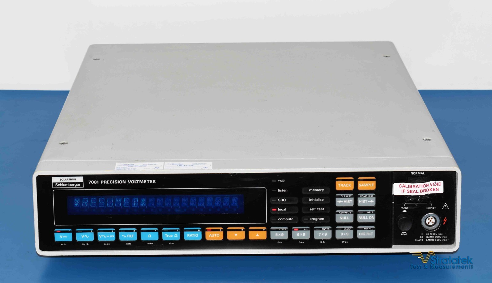 Solartron 7081 Precision Digital Voltmeter NIST Calibrated