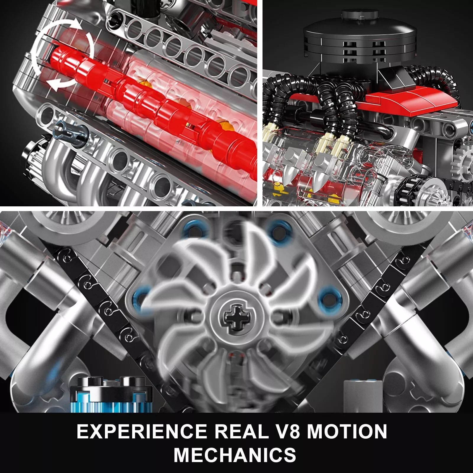 New V8 Engine Motor Engineering Model for Creative Build and Design Enthusiasts