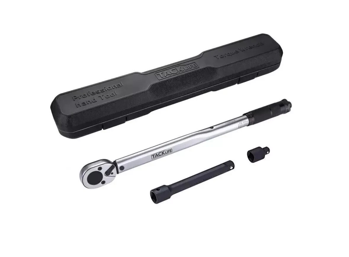 Tacklife Torque Wrench 1/2inch Drive 10-150ft.lb Impact Torque Socket Wrench Set