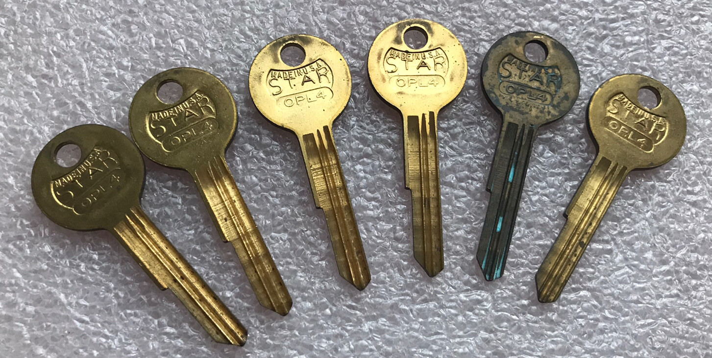 OPL4 BRASS  Key Blanks   Set of 6   Locksmith                              [x1]
