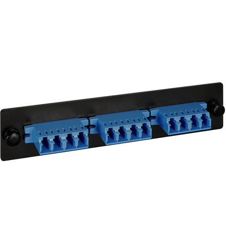 Icc ICFOPL16BK Lgx Adapter Panel, 3 Quad Lc,12f,blue,sm