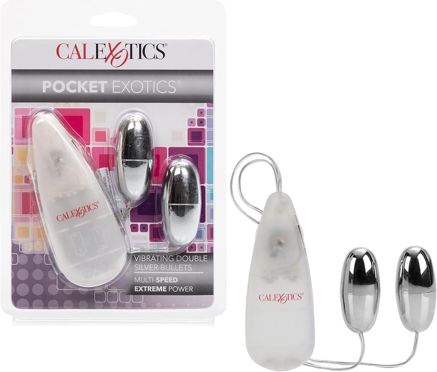 Pocket Exotics Vibrating Double Silver Bullets