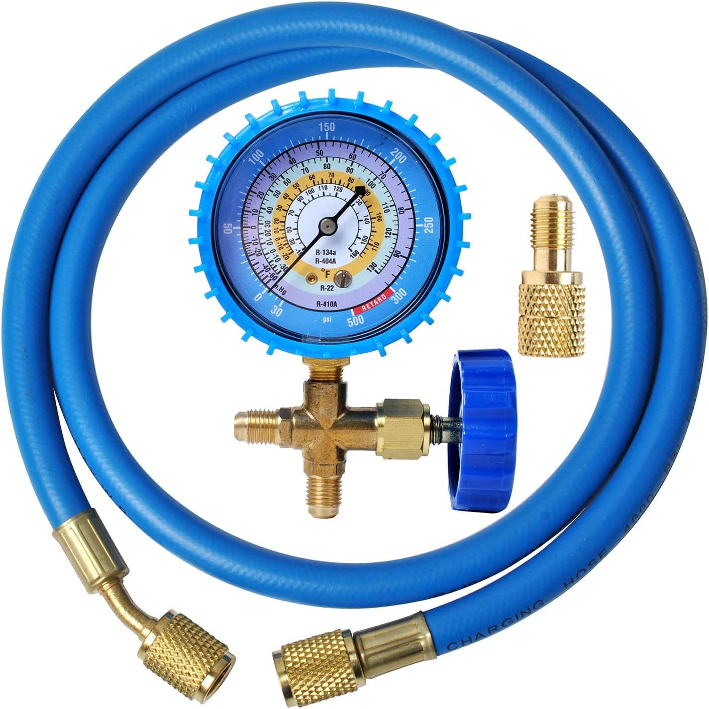 R410A Recharge Kit AC Charging Hose, R134A R22 R404A R410A Manifold Gauge Hose K