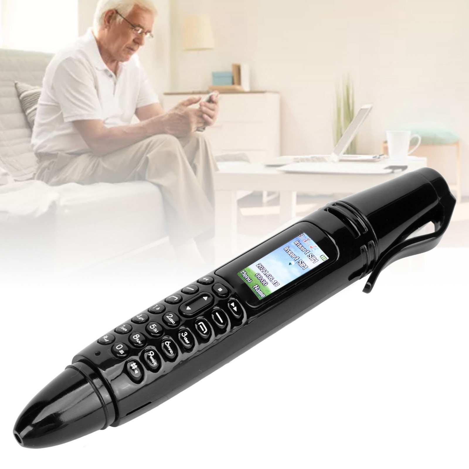 Pen Mini Cell Phone Dialer 0.96 Tiny Screen Mobile Phone Support GSM