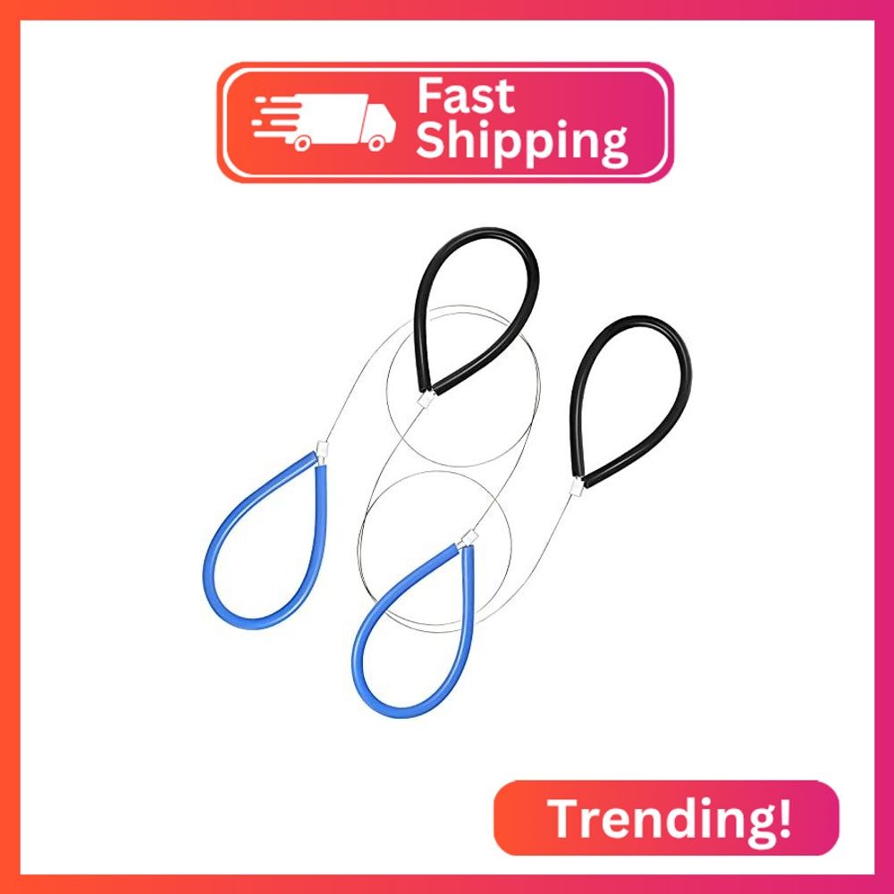 2 Pieces Clay Cutters Wire Steel Wire Cutting Pottery Tools with Black and Blue