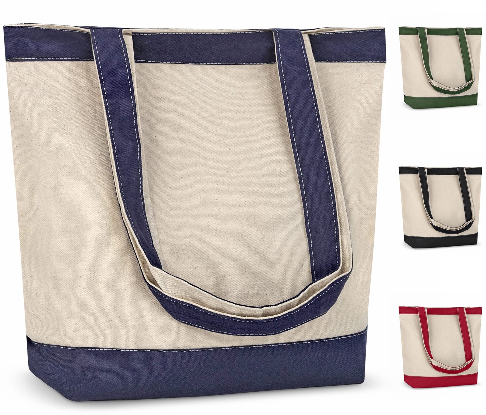 Canvas Tote Bag with Handles for Woman, Reusable Cloth Bag for Groceries and ...