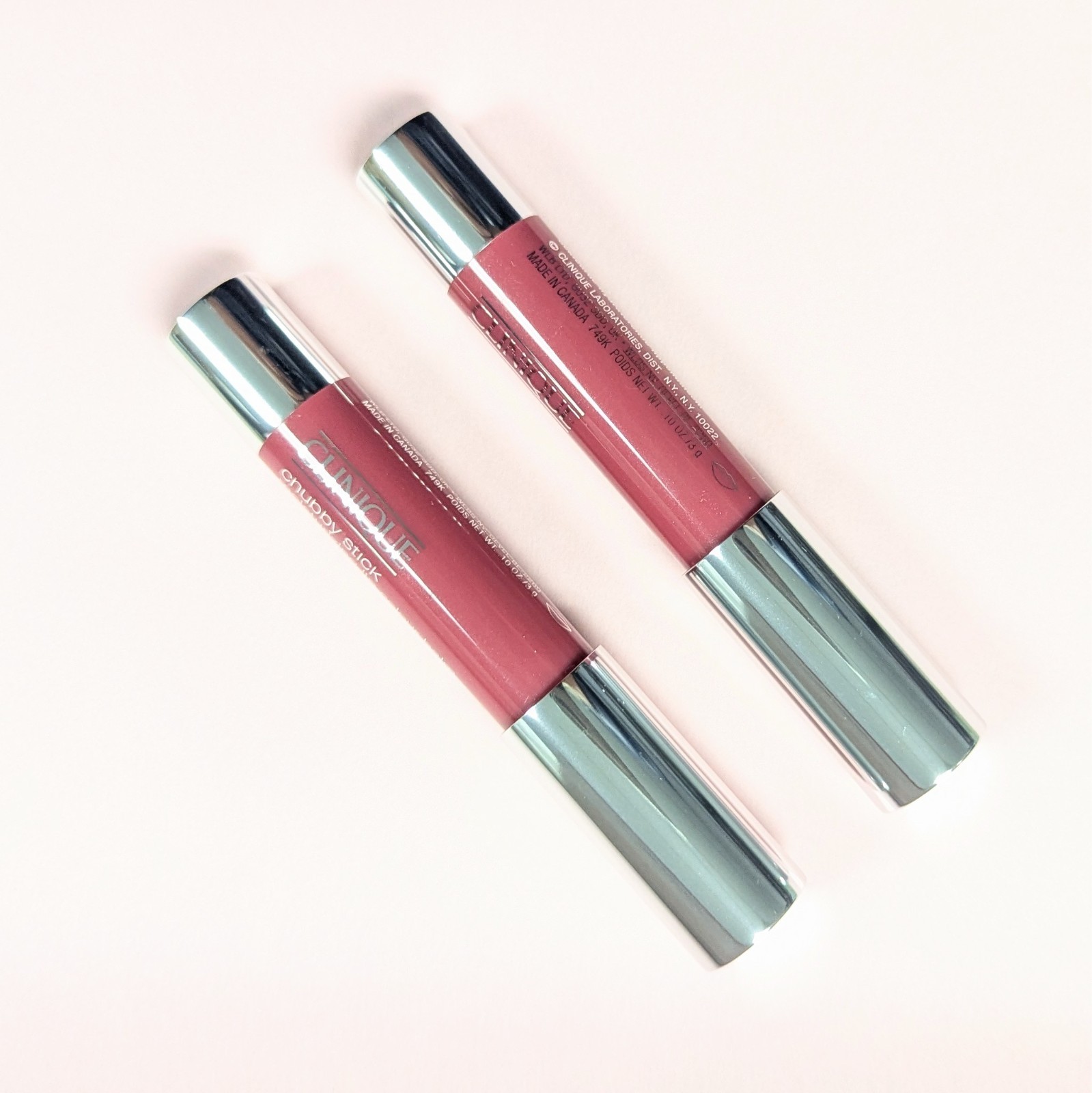 2* Clinique Chubby Stick Super Strawberry Tinted Lip Colour Balm #07 Full Size