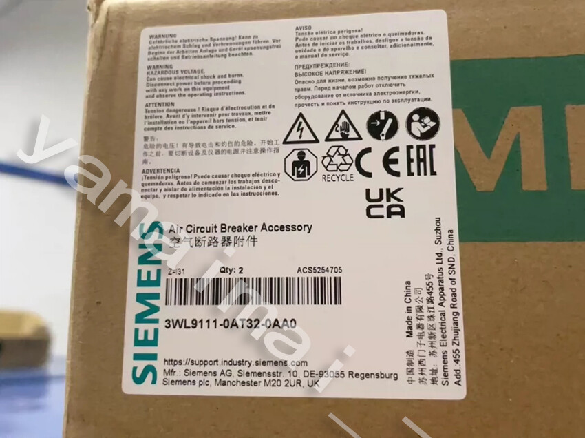 New Siemens 3WL9111-0AT32-0AA0 Circuit Breaker 3WL91110AT320AA0 US Free TAX